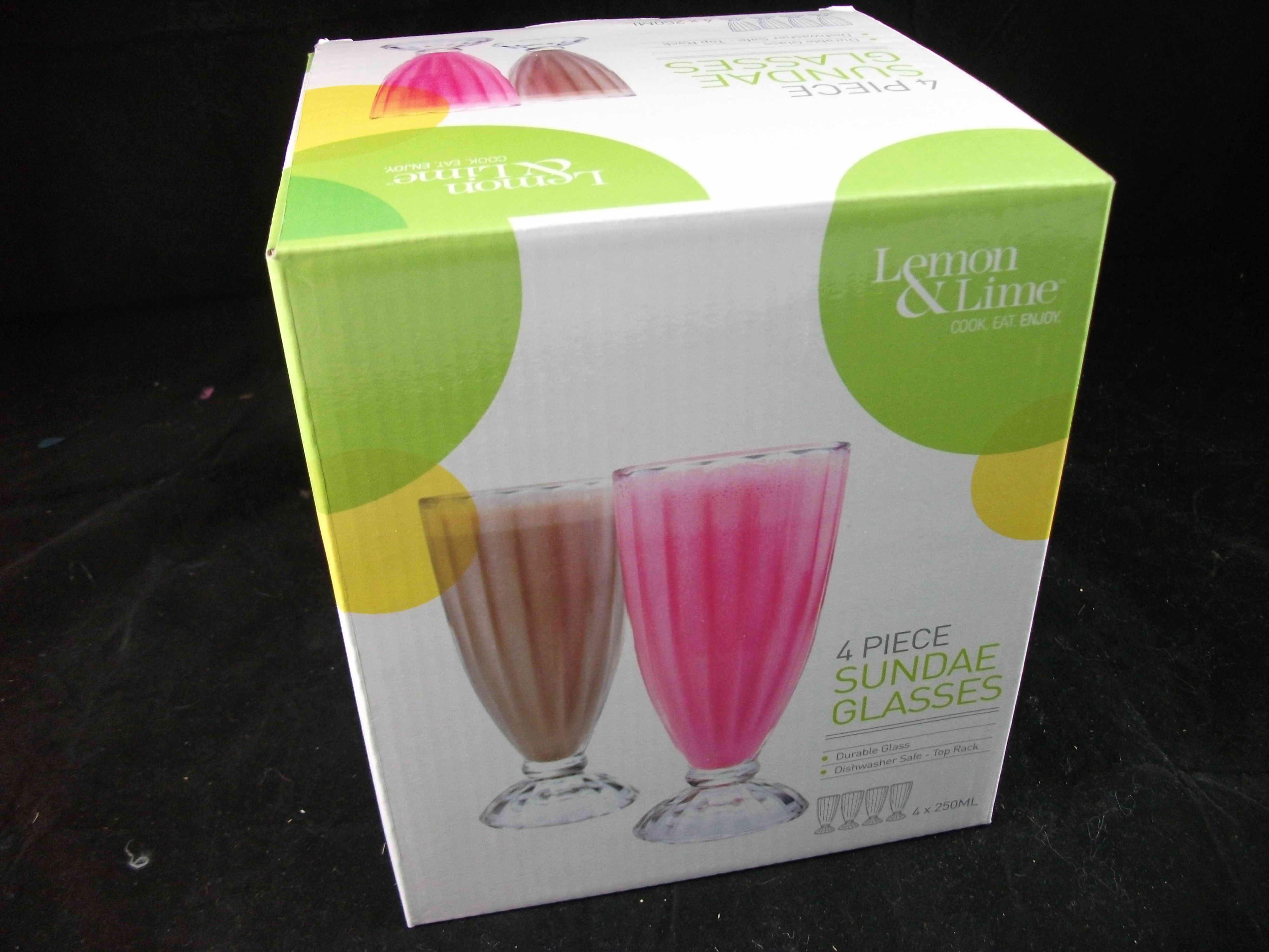 4PACK SUNDAE GLASSES 250ML