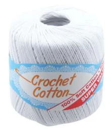 WIN-067, Crochet Cotton WHITE 50G
