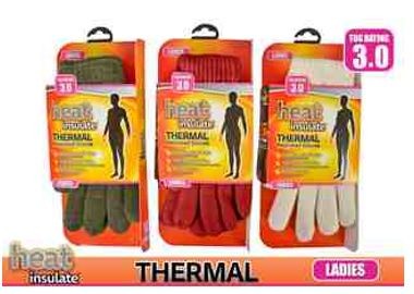 WIN-1020, 1Pair Ladies Heat Ins Thermal Glvs Ser 2
