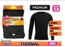 WIN-1025, 1Pce Ladies thermal Top Brushed Lining