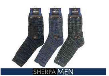 WIN-1032, 1pr Mens sherpa socks-mel color