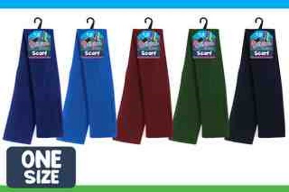 WIN-1247, 1Pce Kids Knitted Basic School Scarf