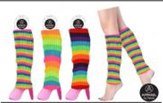 WIN-1621, 1Pair Neon Stripe Leg Warmers