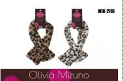 WIN-2110, 1Pc Ladies Plush Print Scarf Self Tie