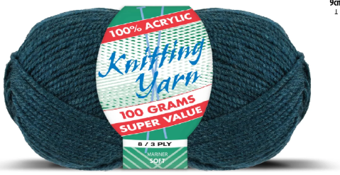 WIN-2687, WIN-2687, Yatsal 100% Acrylic 8-Ply Knitting Yarn 100 g, Mariner