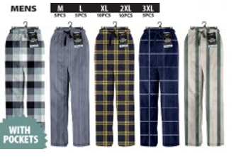 WIN-2878, 1 Pc Mens PJ Lounge Pants With Pockets
