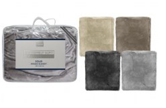 WIN-3037, 1 Pc Double Blanket Solid 160x220cm 1.3kg
