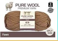 WIN-981, 1pce Pure Wool - 3 Ply-50G-Fawn