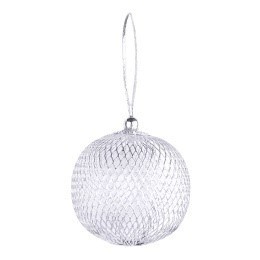 X214114, Xmas X214114, Xmas 8CM Silver Mess Tree Ornament
