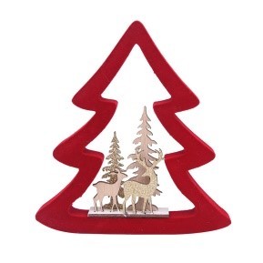 X236697, Xmas X236697, Xmas FLOCKED TREE DECO 14CM
