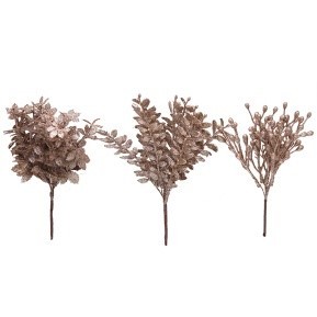 X238523, Xmas X238523, Xmas 3A CHAMPAGNE GLITTER PICKS