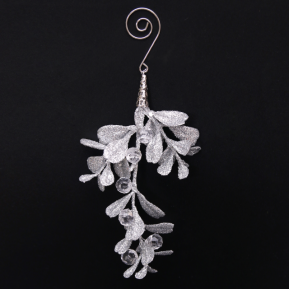 X240595, Xmas X240595, Xmas SILVER LEAF TREE ORNAMENT 19CM