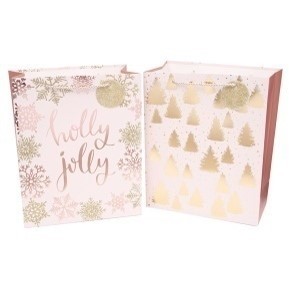 X244210, Xmas X244210, Xmas 2A MEDIUM MODERN FOILED GIFT BAGS