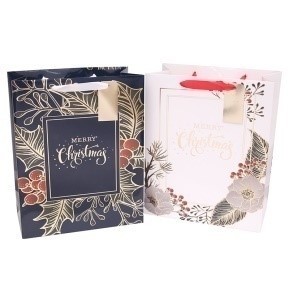 X244456, Xmas X244456, Xmas 2A 2PK SMALL ELEGANT GIFT BAG