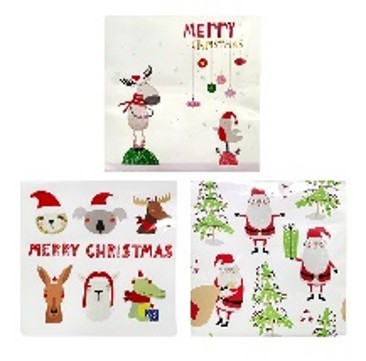 21X2, X264362, 20PK 33x33CM 3PLY KIDS MIX NAPKINS