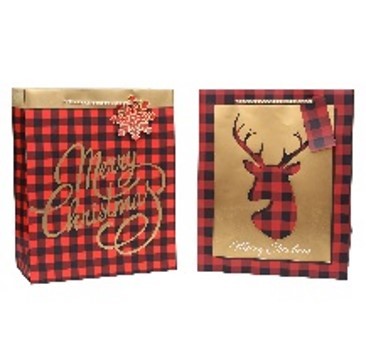 21X1, X264775, XLRG HOT STAMPING GIFT RED TARTAN