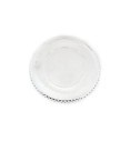 25X35, X415412, 33CM CLEAR CHARGER W/SILVER RIM