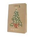 25X36, X444726, XL CHRISTMAS TREE KRAFT GIFT BAG 30X42X12CM