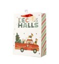 25X35, X445013, LRG DECK THE HALLS GIFT BAG 26X32X12CM