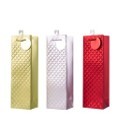 25X38, X448410, 3A FOIL BOTTLE BAG RED, GOLD, SILVER 12X36X9CM