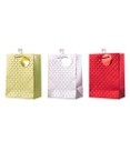 25X36, X448427, 3A MED FOIL GIFT BAG RED, GOLD, SILVER 18X23X10CM