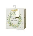 25X35, X448663, MED SQ WREATH GIFT BAG 17.5X17.5X10CM