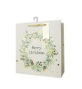 25X38, X448670, LRG SQ WREATH GIFT BAG 25X25X10CM
