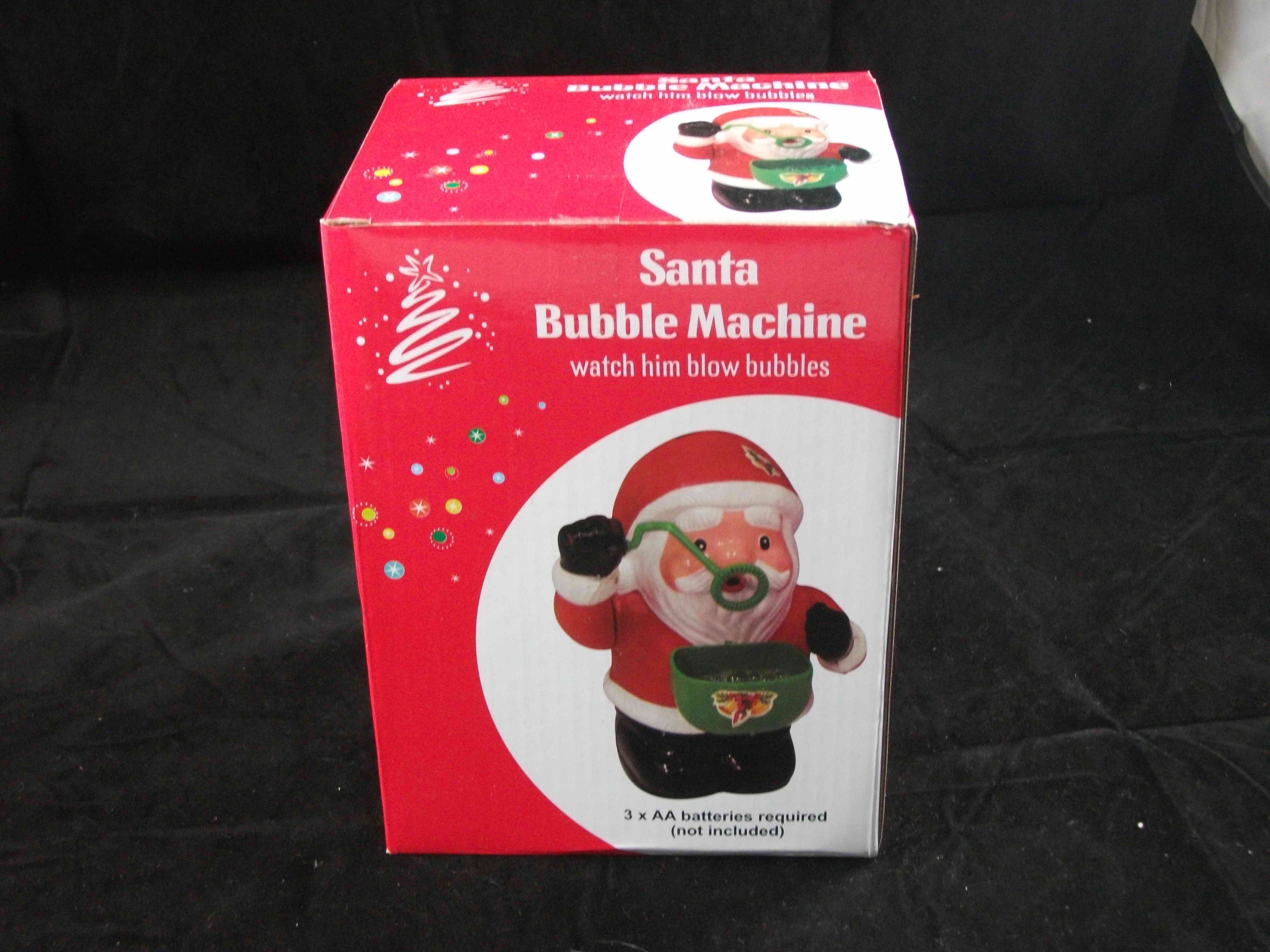 19X45, XA3820, SANTA BUBBLE MACHINE 17CM