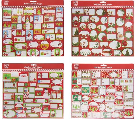 19X30, XA4520, GIFT TAGS S/ADHESIVE 70pc+ 2SHT