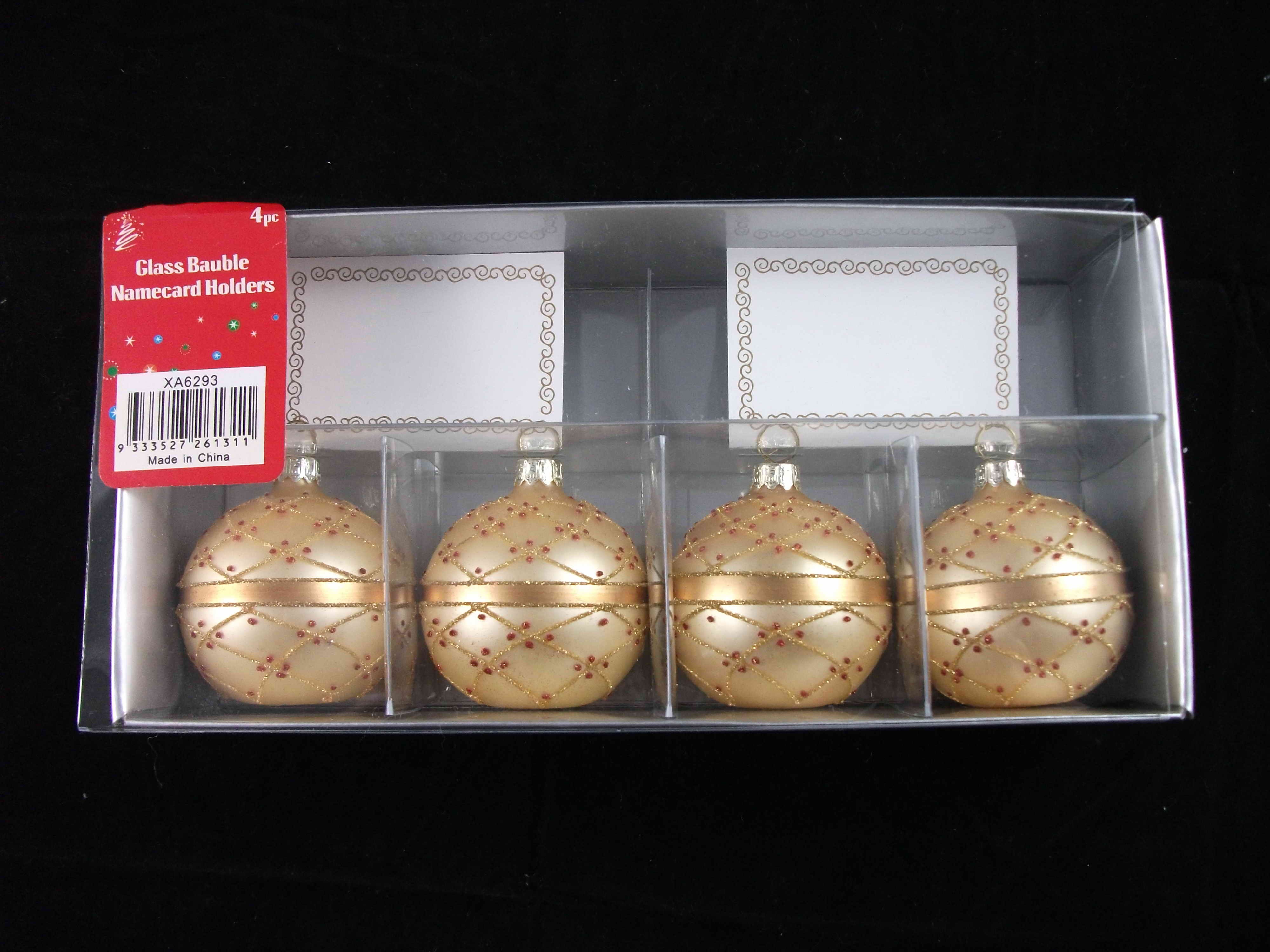 BAUBLE NAMETAG HOLDER 4PC