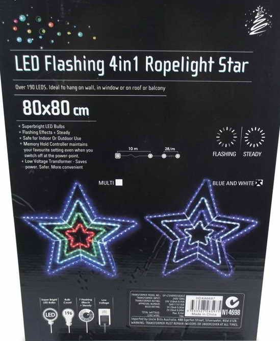 LED R/LIGHT 4IN1 STAR BW/BWGR