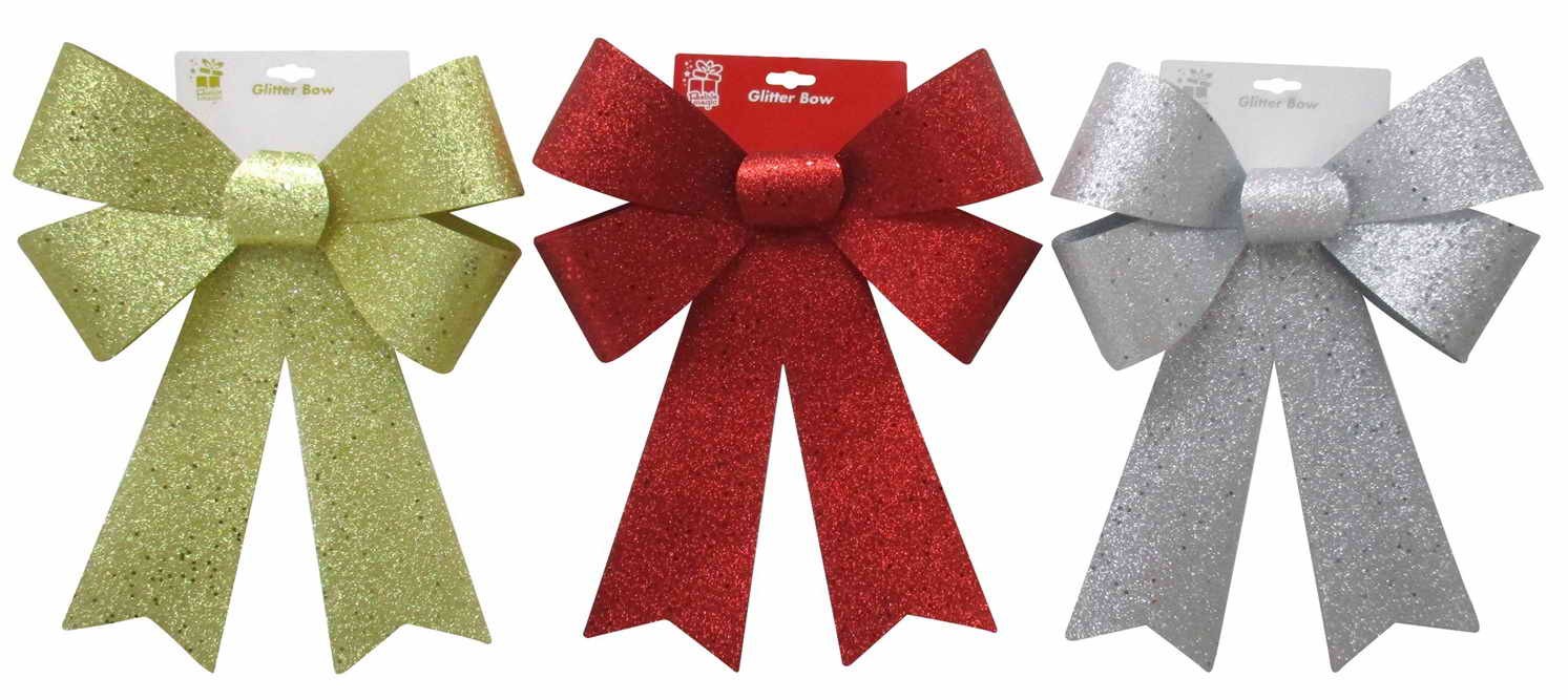  BOW GLITTER W/SEQUINS XLGE 