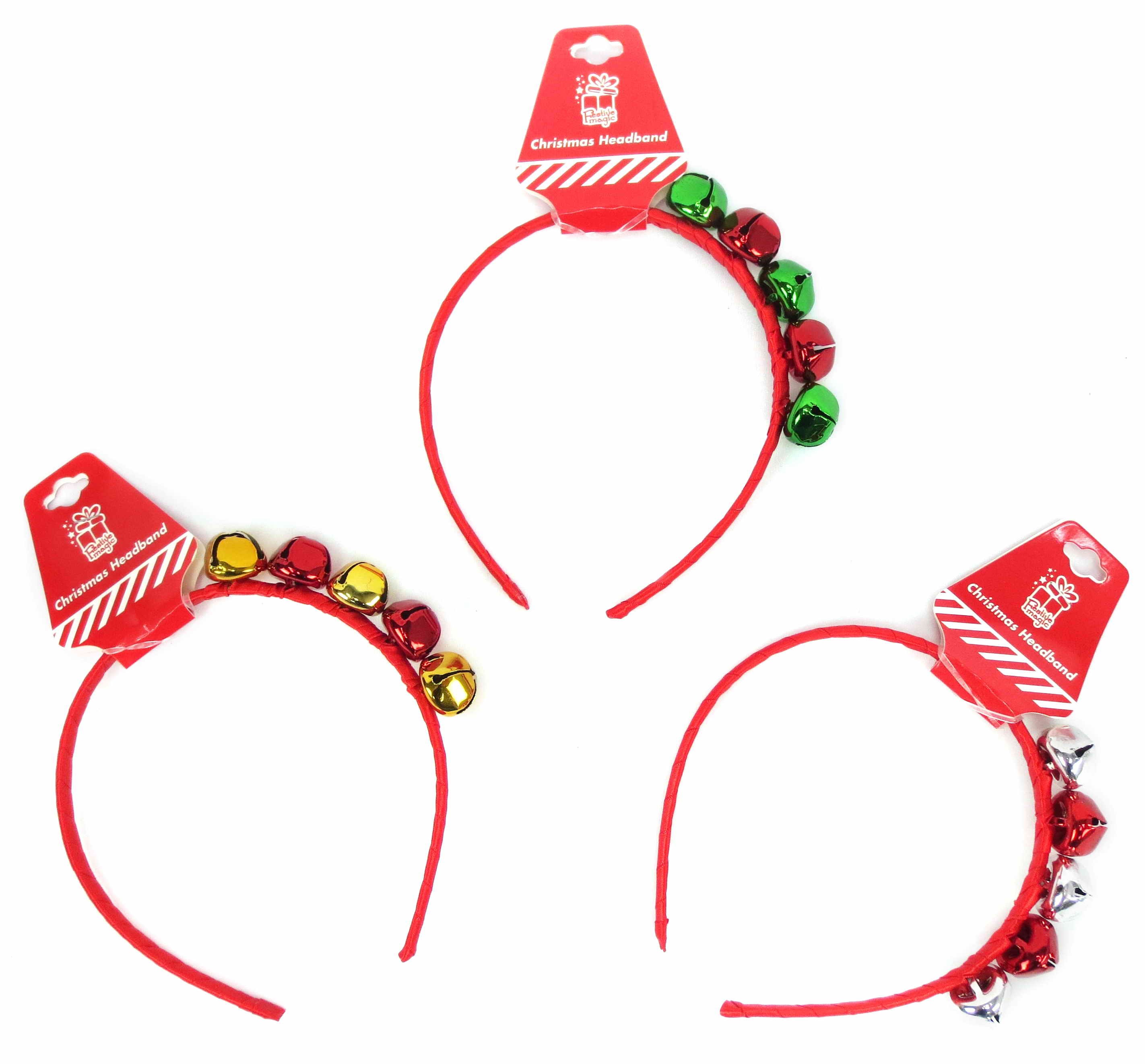  XMAS HEADBAND W/5 NUTBELLS 