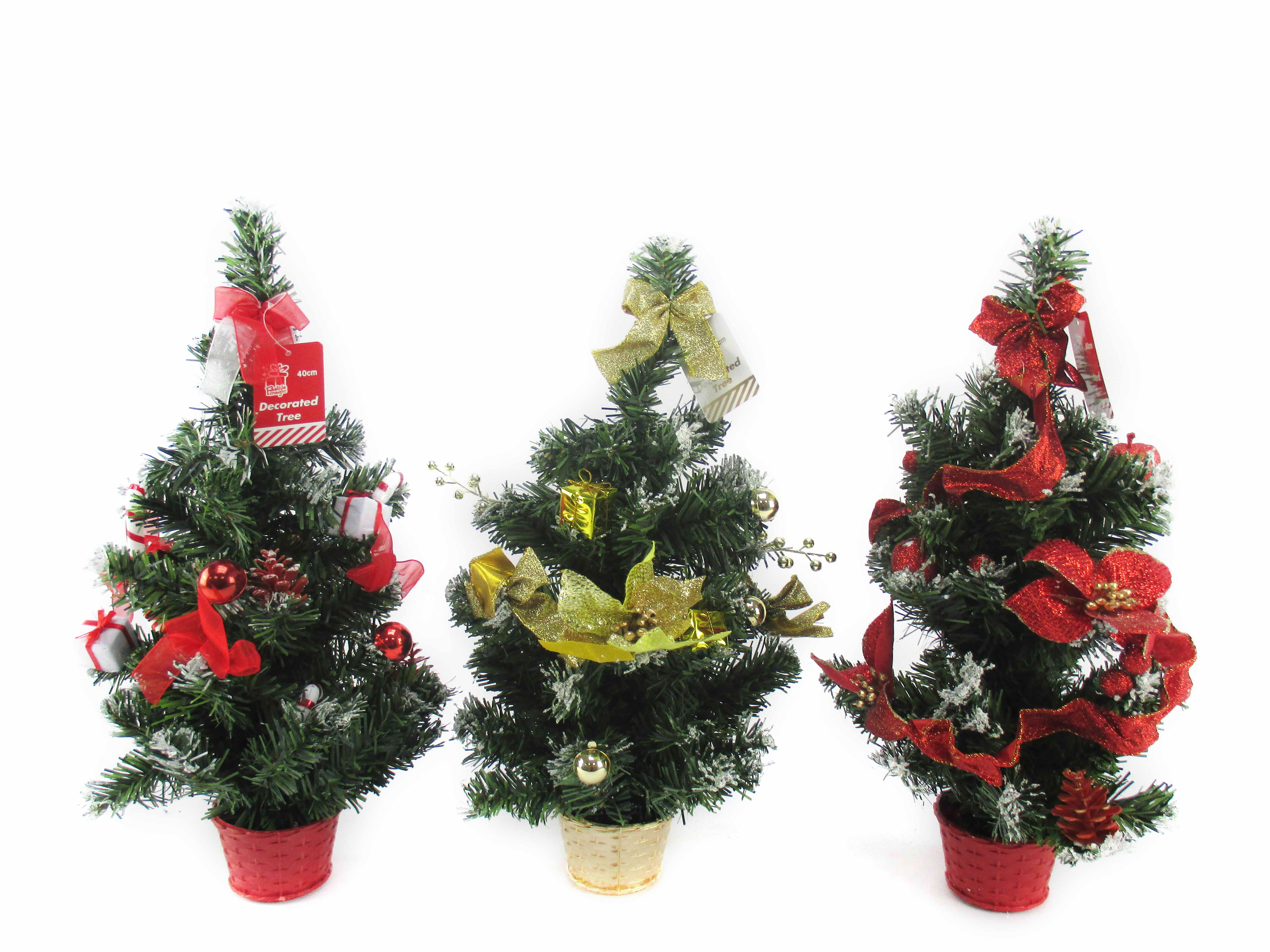 19X38, XA7818, FANCY DECORATED TREE 40cm 3ASST 