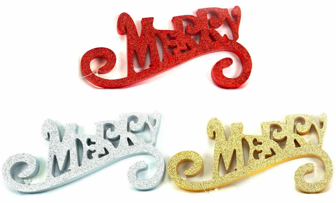 WORD DECO MERRY 28cm 3ASST