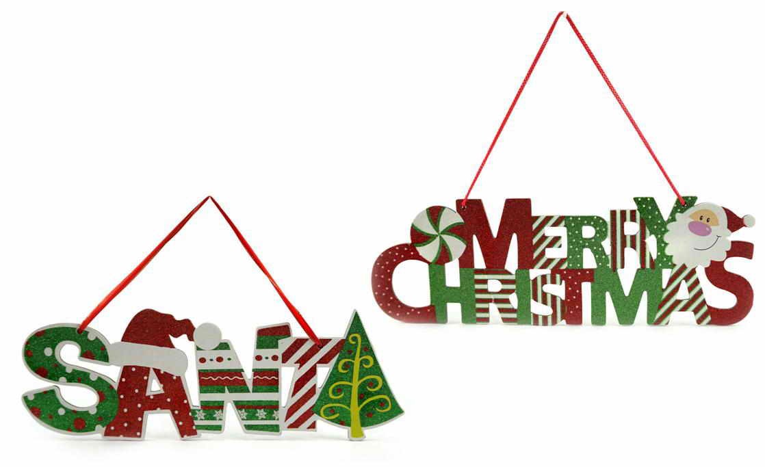 MERRY CHRISTMAS/SANTA SIGN 2ast