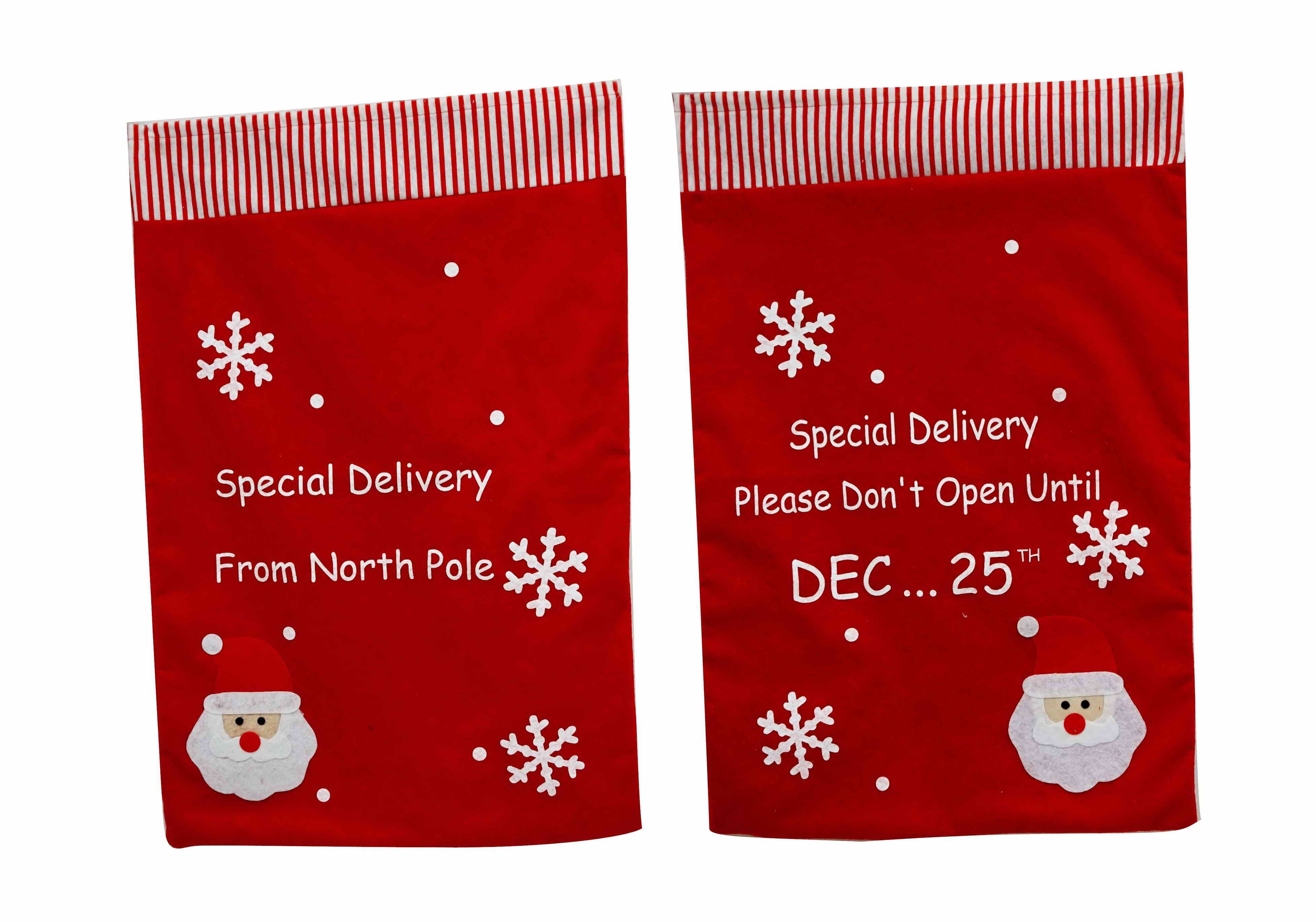 SANTA SACK CANDY TRIM 2ASST