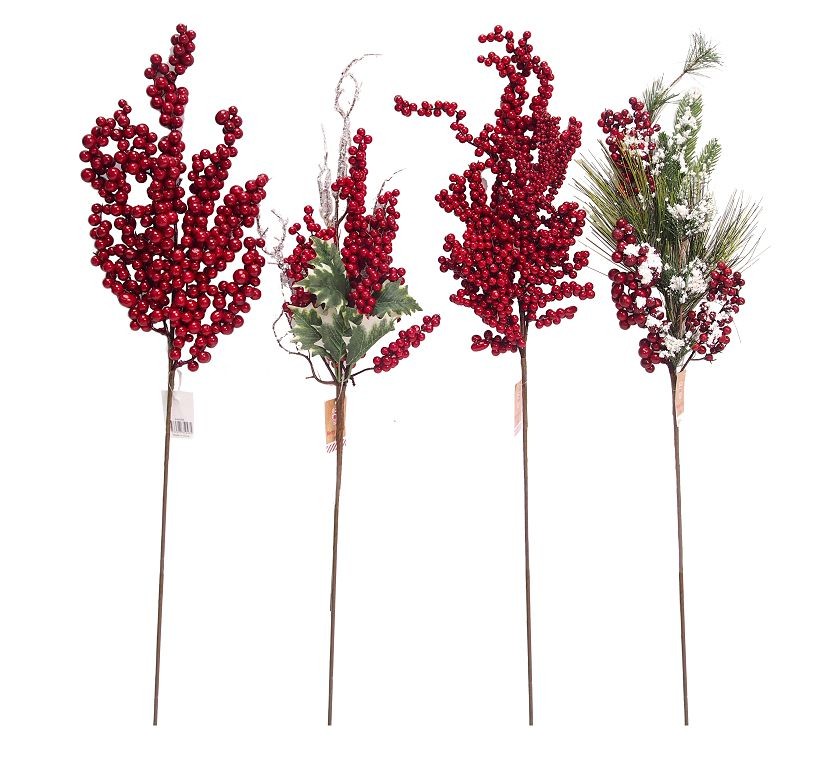 19X47, XA8684, CHUNKY BERRY SPRAY 66cm 4ASST