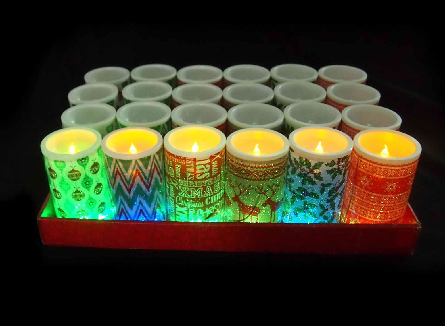 PVC LASER CANDLE 12.5cm 6ASST PDQ