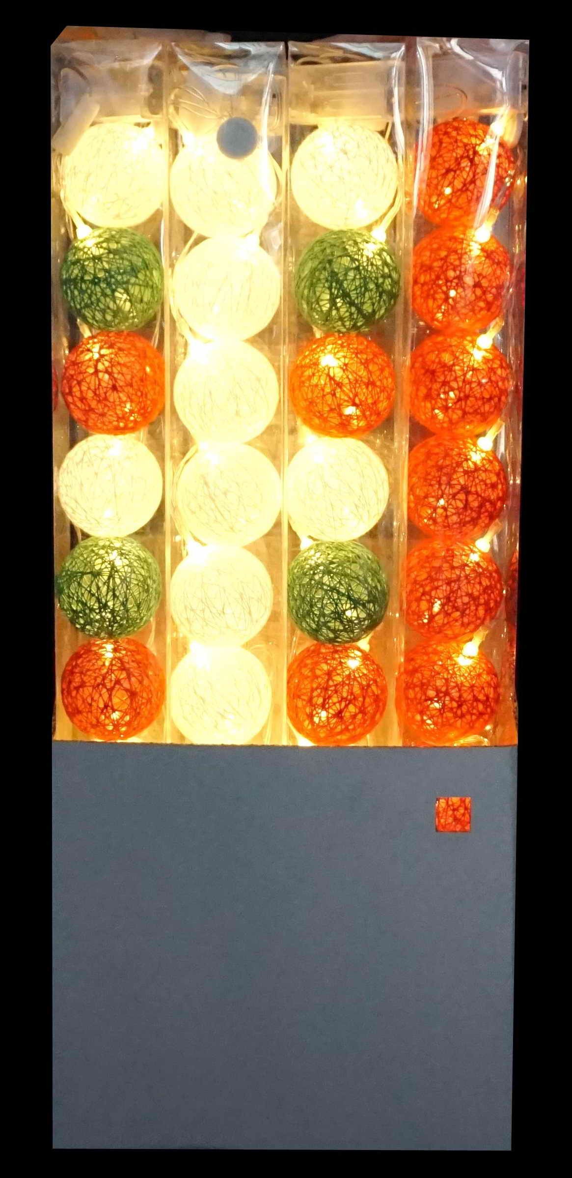 LED STRING BALLS 10pc 6cm TRYME