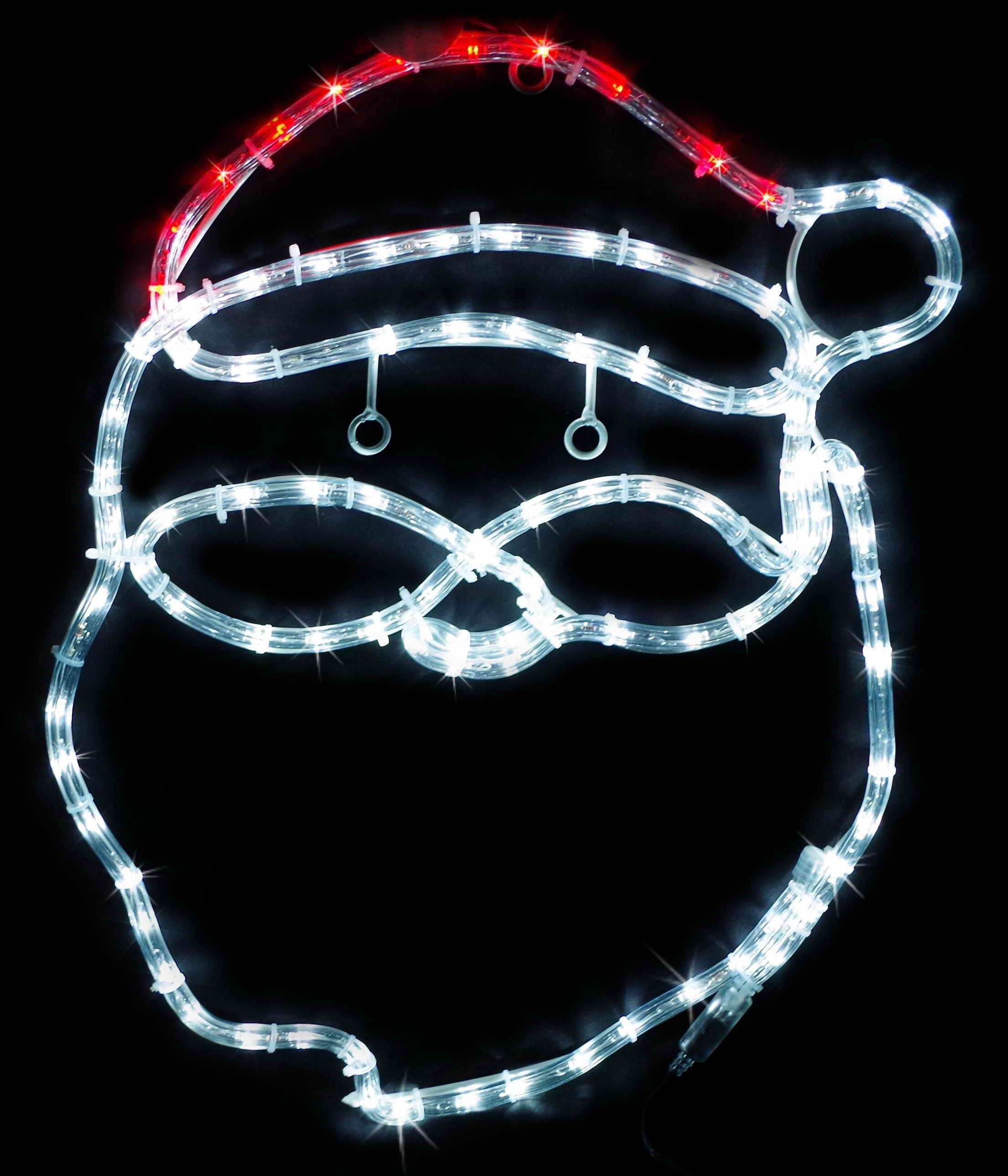 LED RLIGHT SANTA FACE TWINKLE