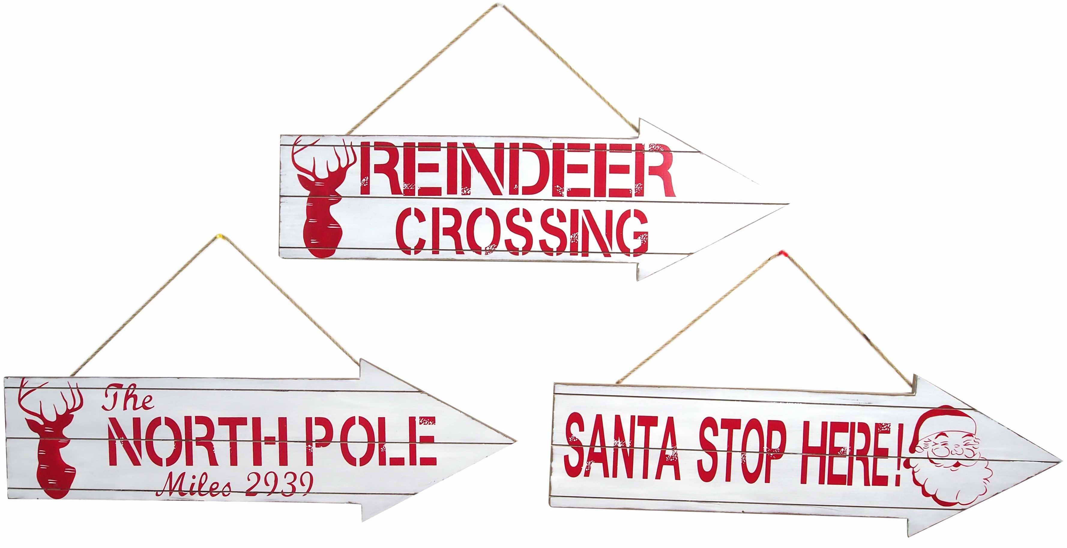  OLD STYLE XMAS ARROW SIGN 3ASST 