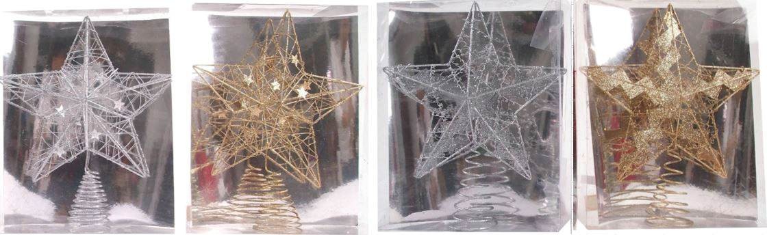 STAR TOPPER GLITTER WIRE 30cm PVC BOX