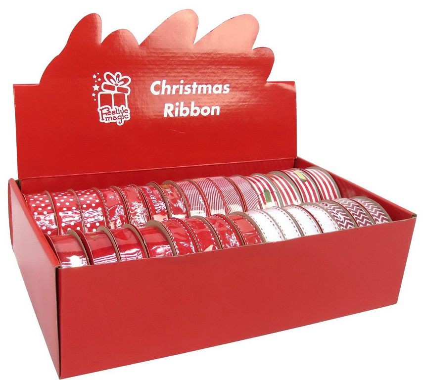 X9, XA9743, RIBBON RED/WHITE DESIGN MIX 3m