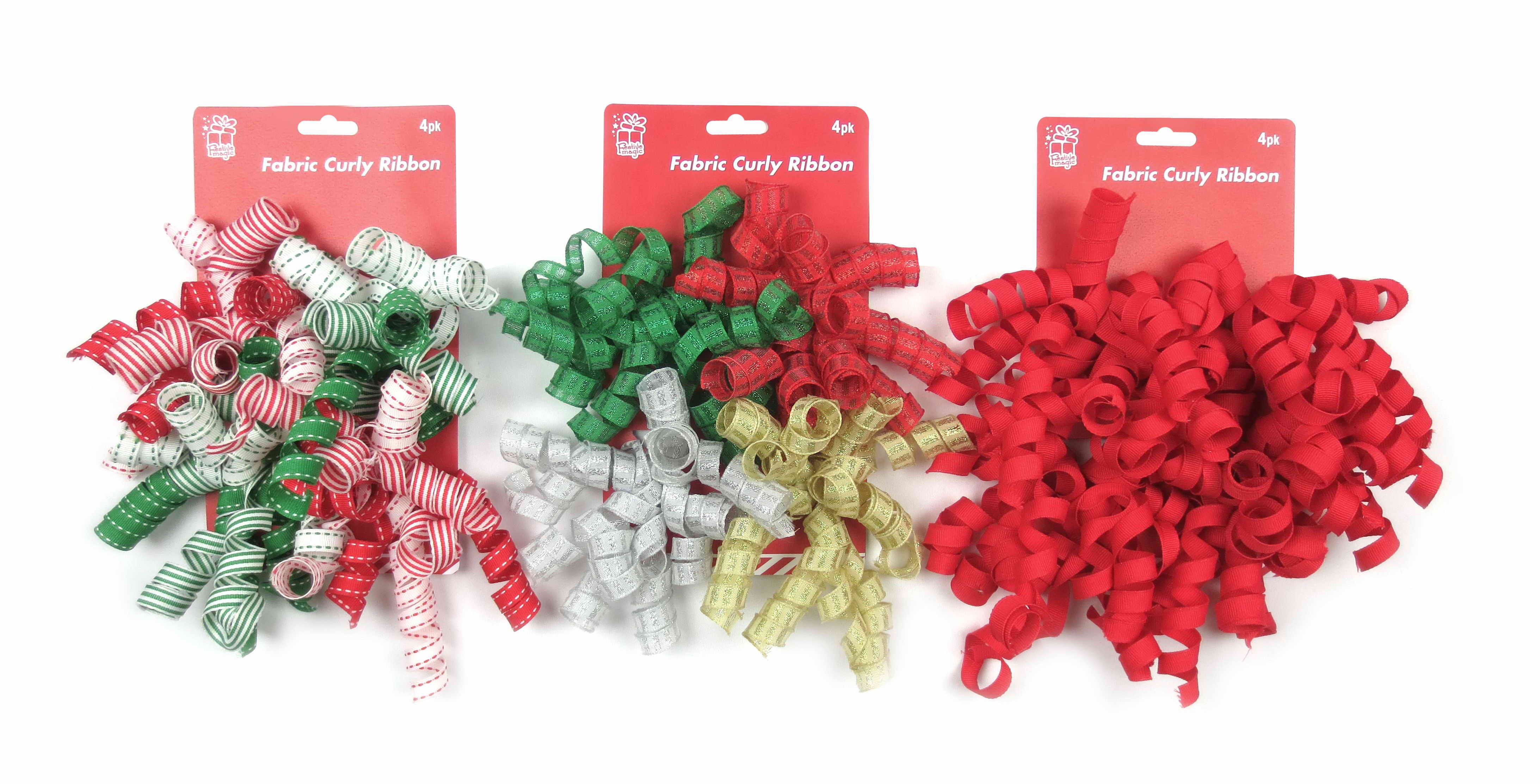 DELUXE CURLY RIBBON 4PC 3ASST 