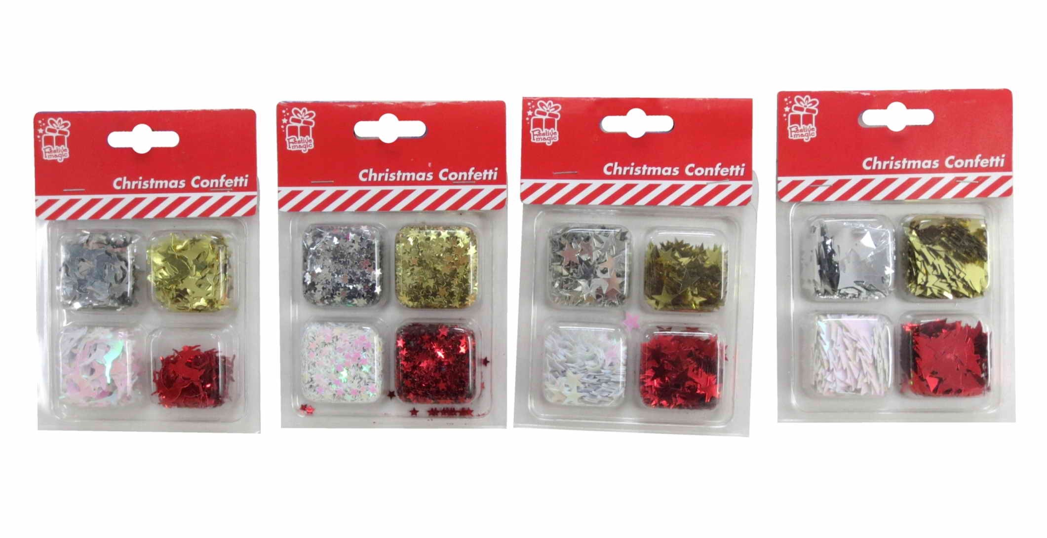  XMAS CONFETTI 4PK BOX 