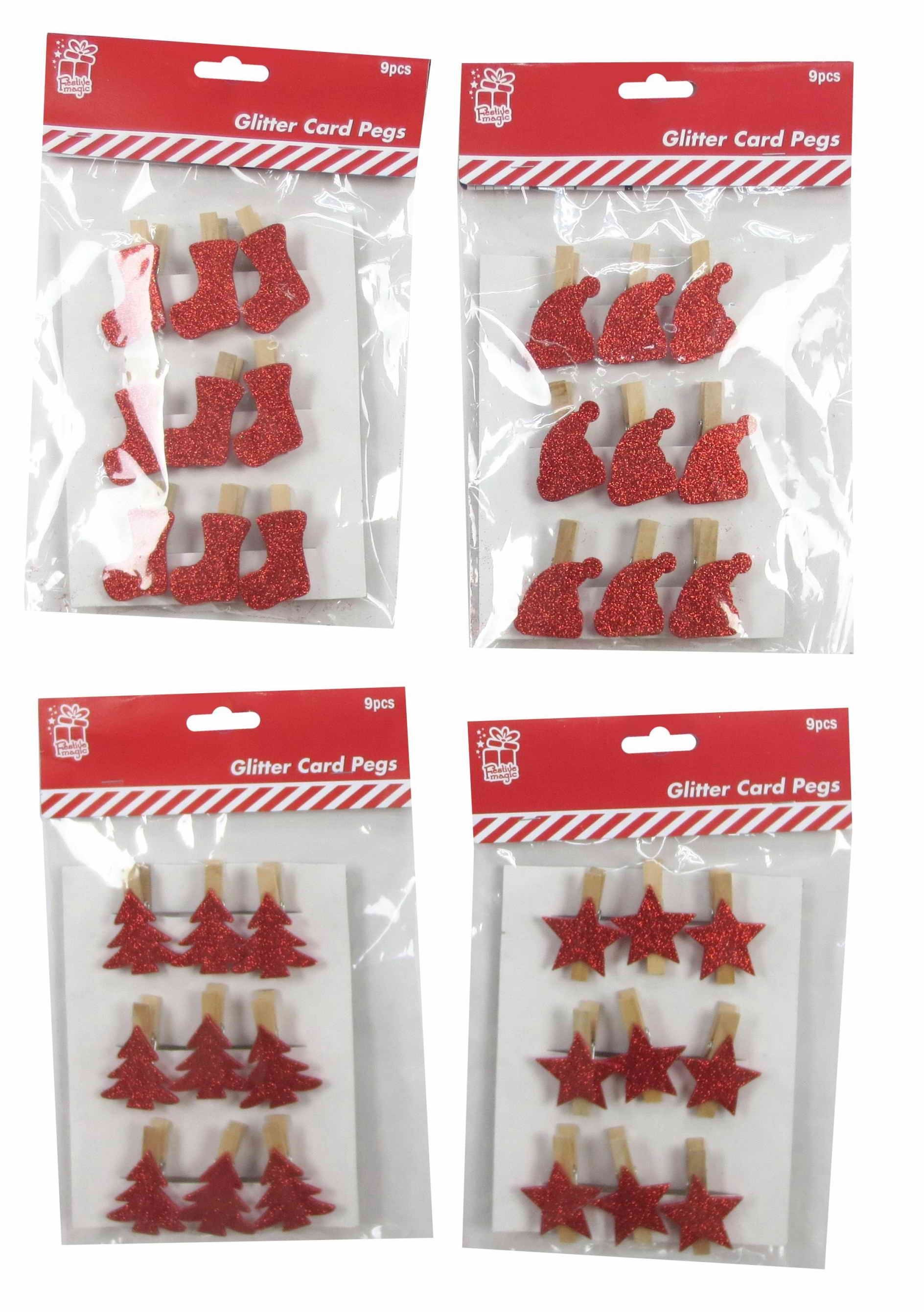  GLITTER PEGS 9PC 4ASST 