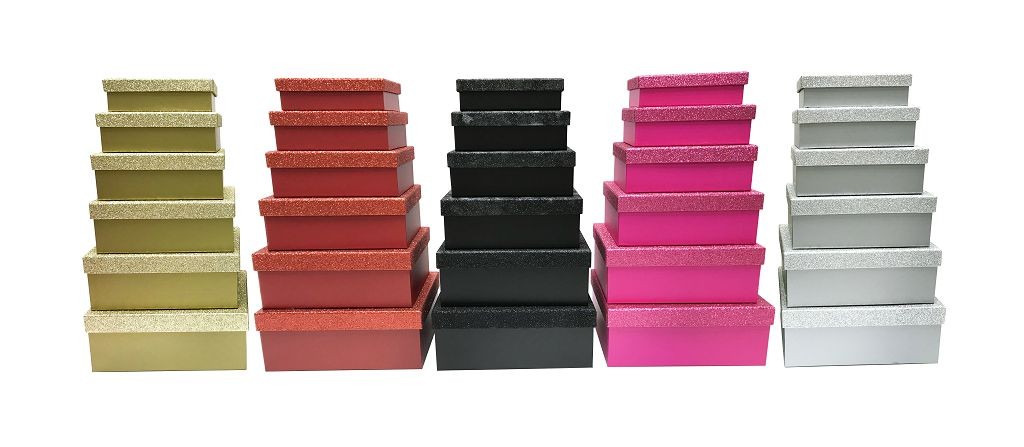 19X48, XA9946, GIFT BOX SET/6 WITH GLITTER LID