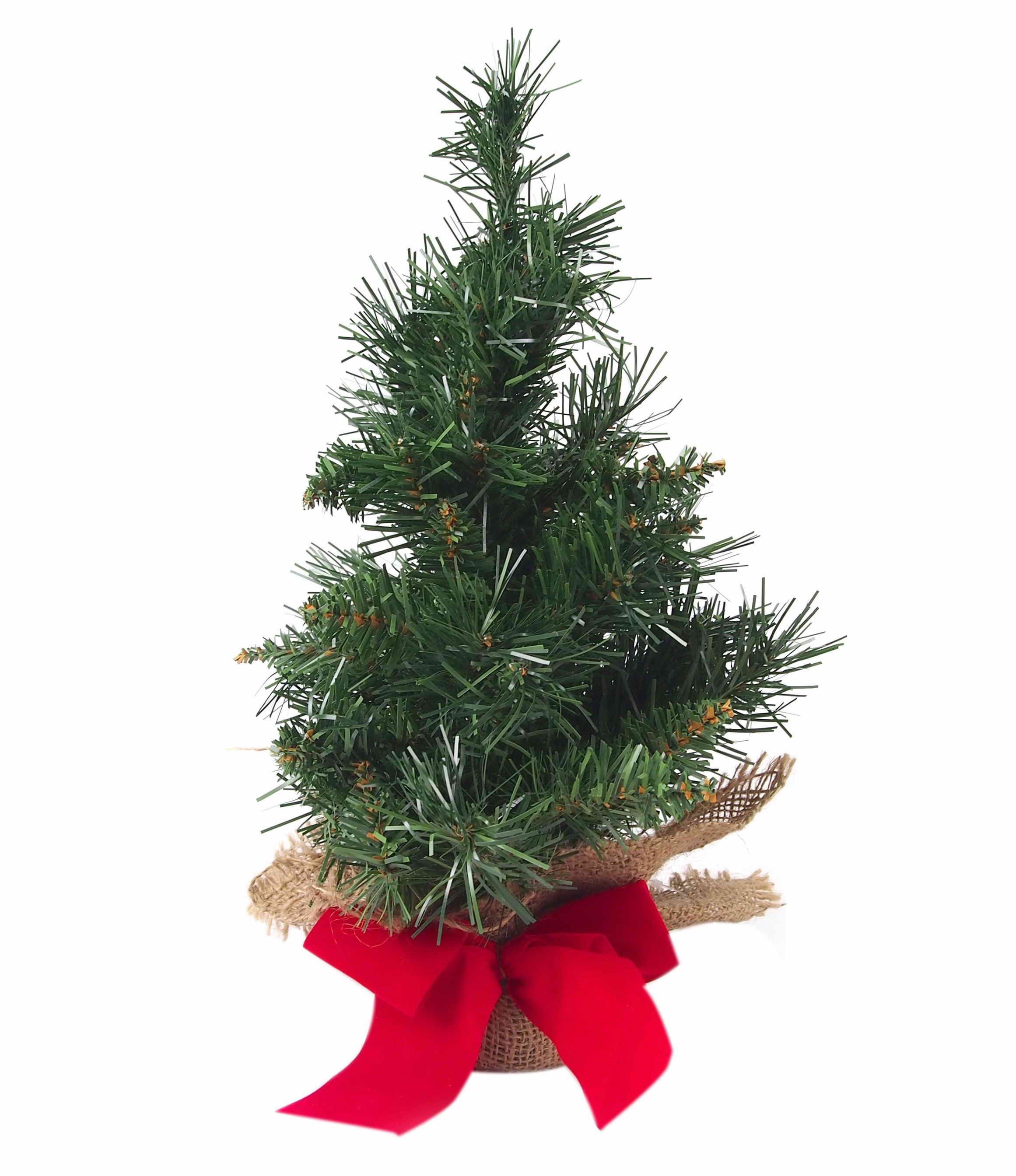  XMAS TREE 40cm W/BURLAP BASE 
