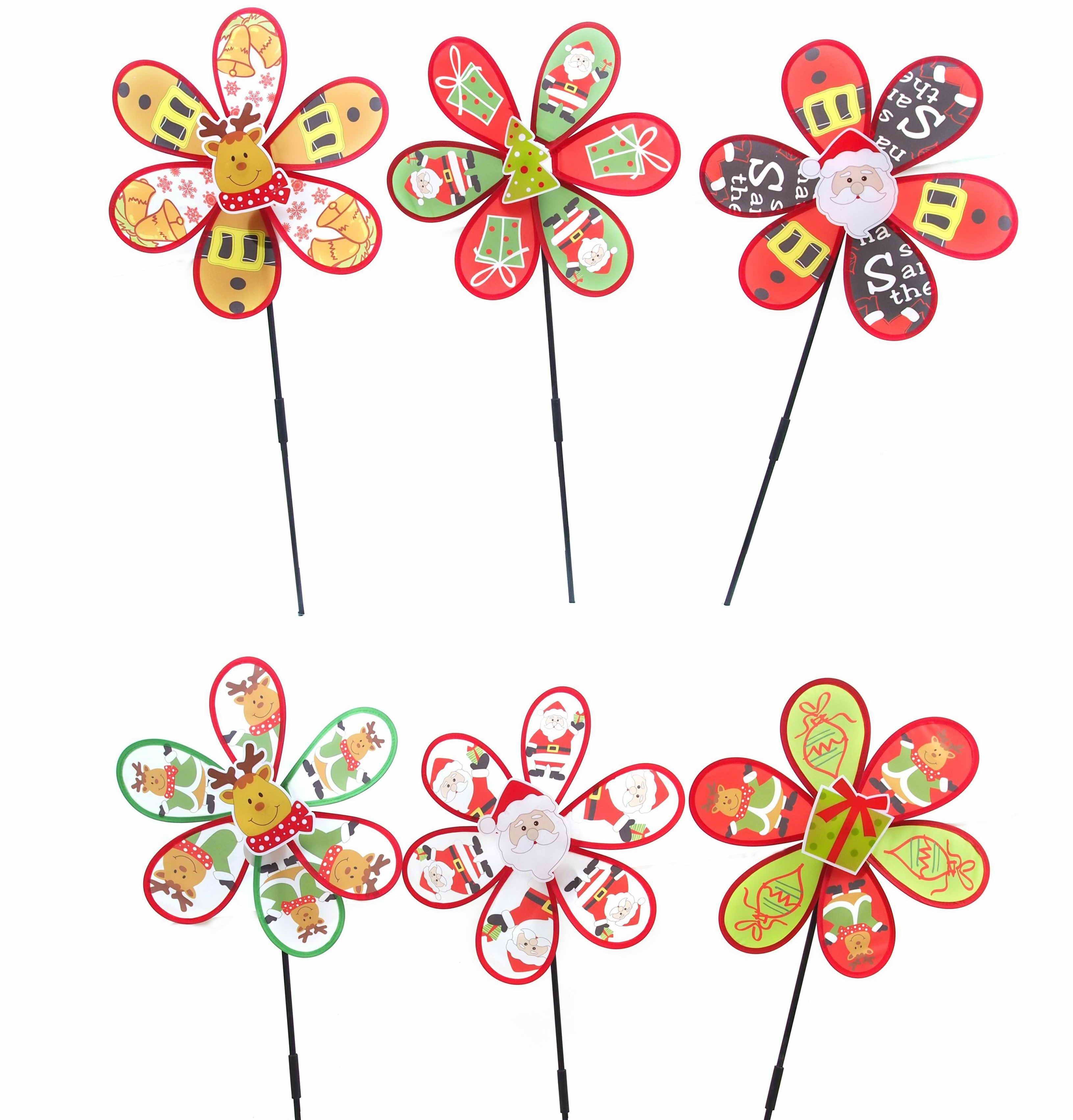  XMAS WIND FLOWER 83cm 6ASST 